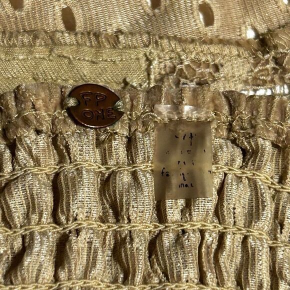 Tan Lace Bralette with Double Straps | Boho Style | Adjustable - Picture 4 of 7